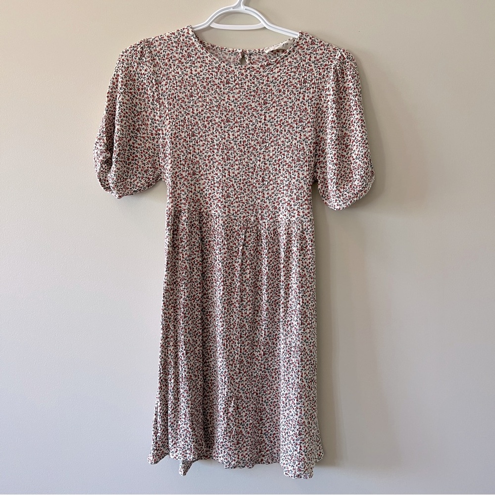 Audrey 3+1 Floral Tie-Back Puff Sleeve Mini Dress
